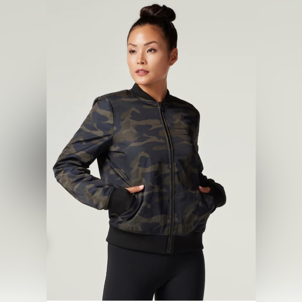 Blanc Noir Reversible Camo Bomber Jacket